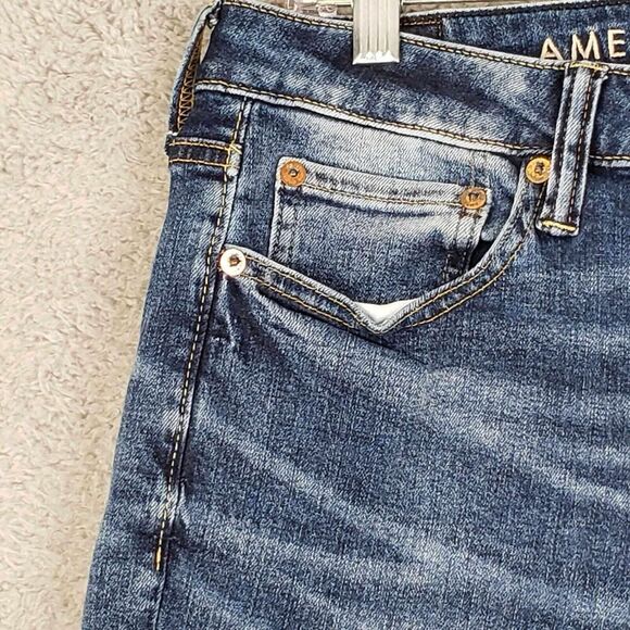 American Eagle AE Jeans Mens Size 29x32 Flex Slim Straight Blue Stretch - Picture 6 of 12
